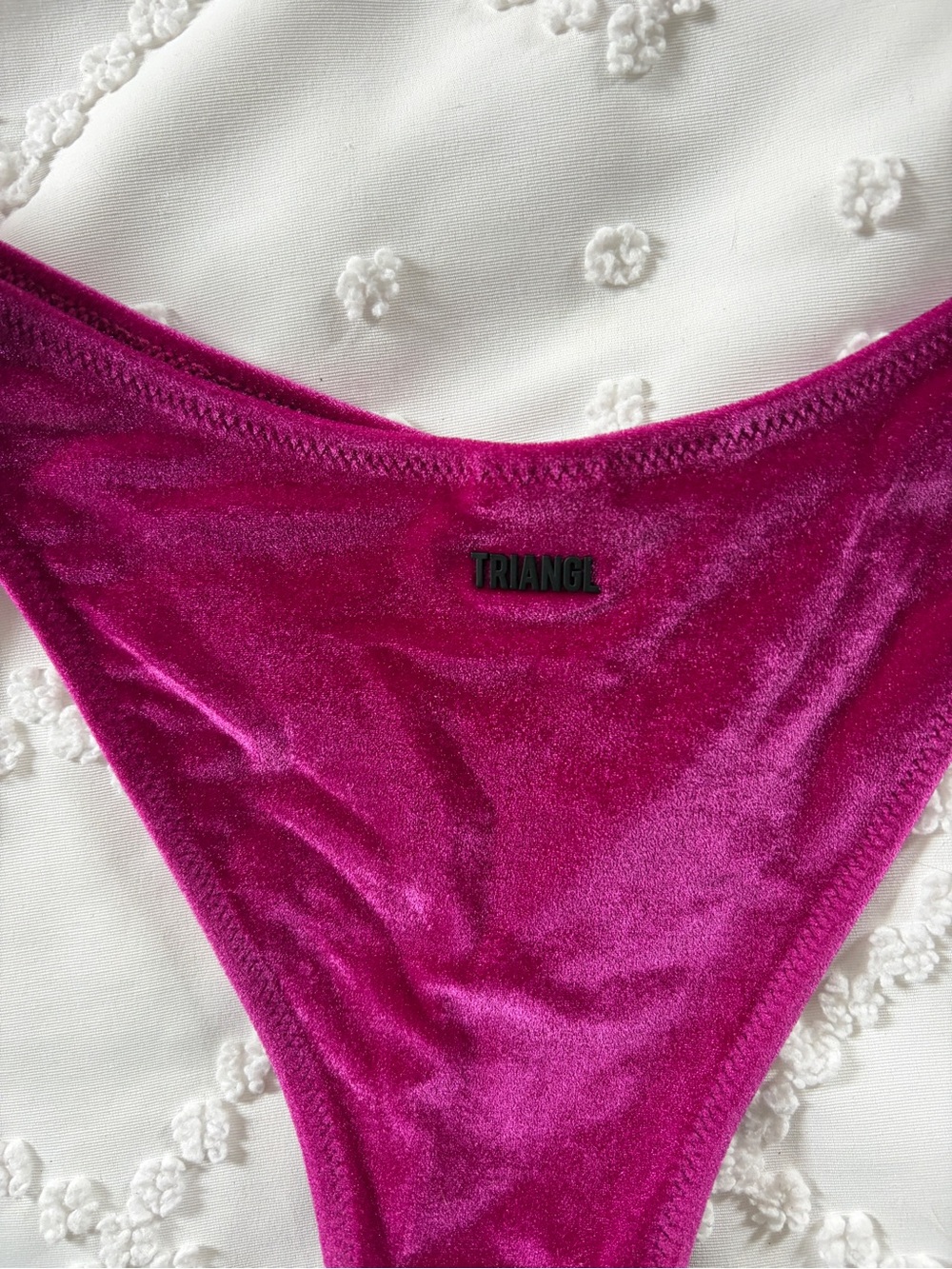 Fuchsia Velvet Bikini Set - Picture 4 of 4
